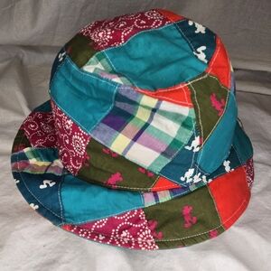 Walt Disney World Parks Patchwork Adult Bucket Hat Mickey Mouse Madras OS